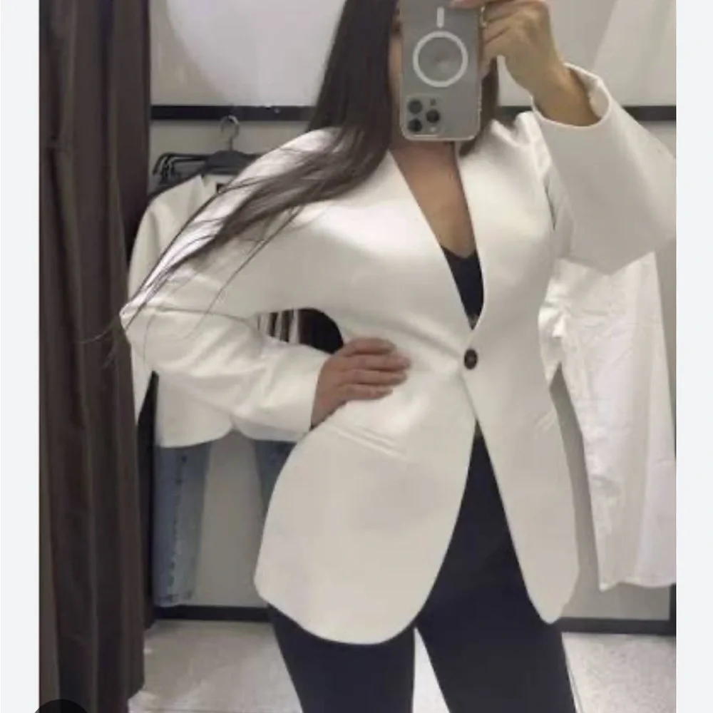 Zara Classic White Blazer S - Picture 1 of 9